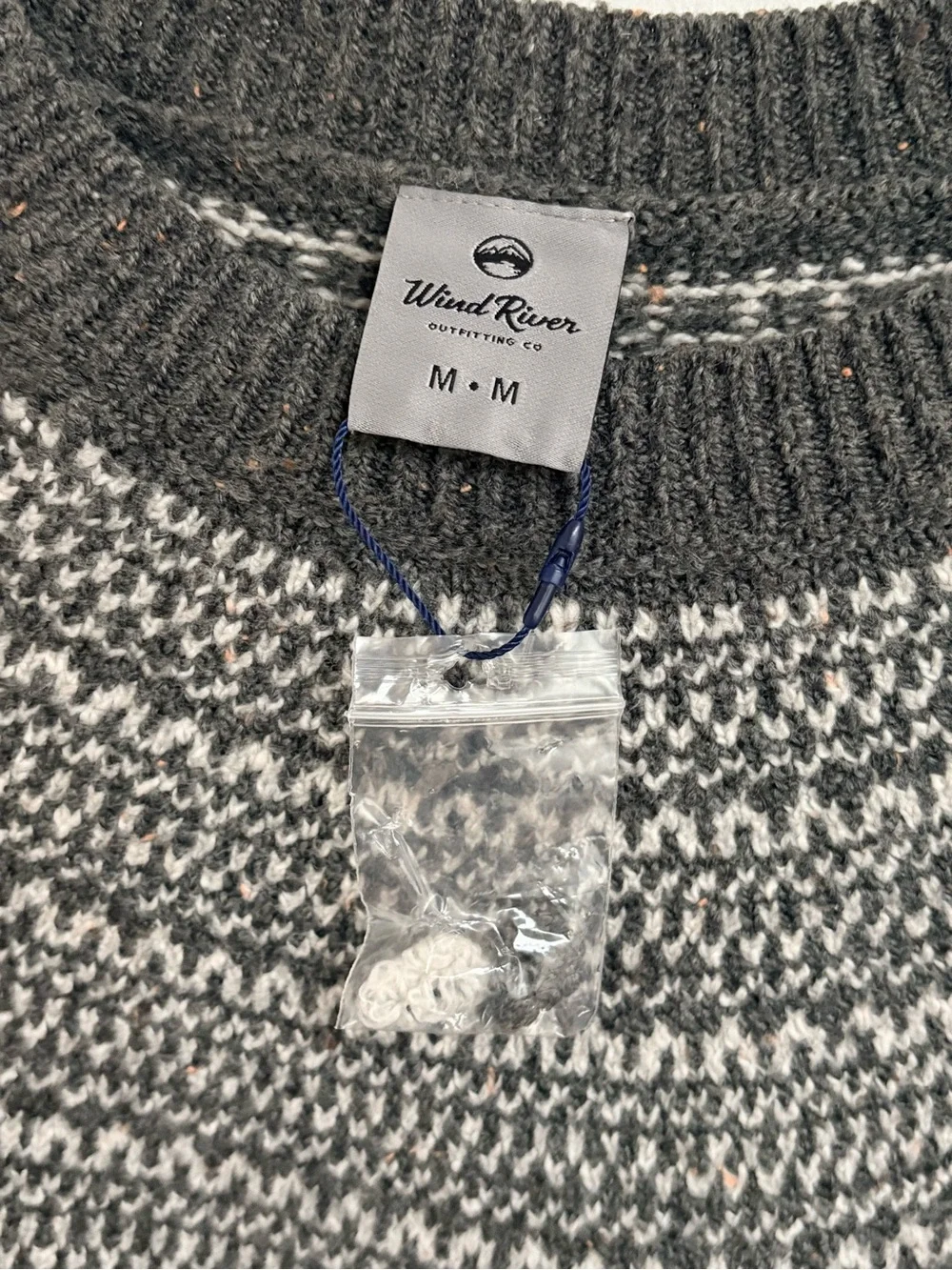 Women's Wind River Dark Gray Fair Isle Yoke Crewneck Sweater - Picture 3 of 3